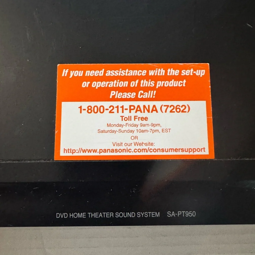 Panasonic Black DVD Sound System
